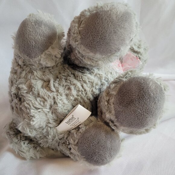 Burton & Burton 11" Gray Puppy With Sheer Pink Bow - Picture 5 of 8